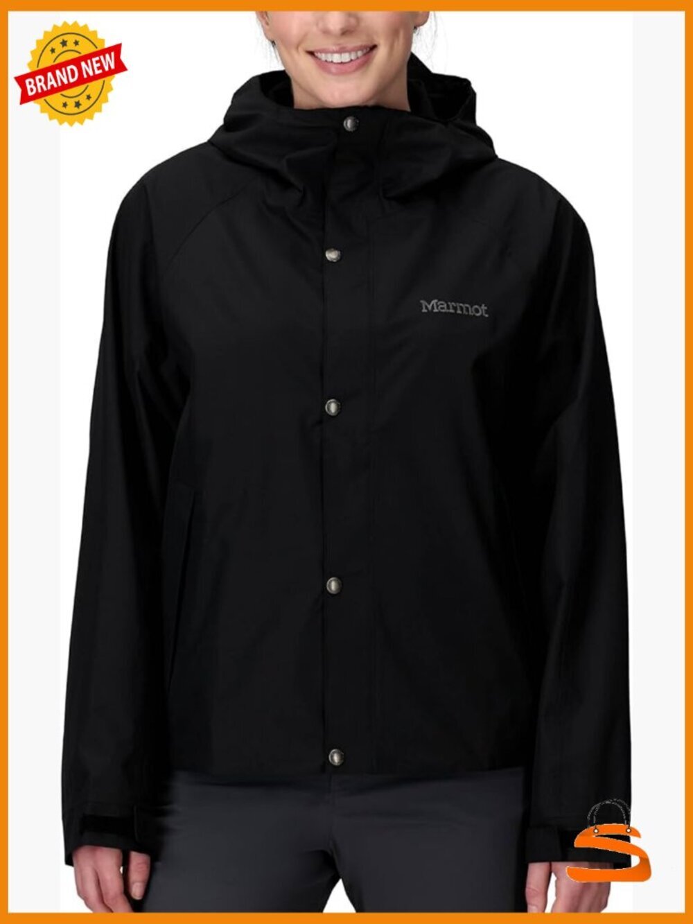 Waterproof Breathable Rain Jacket with Hood Long Sleeve Zip Pockets